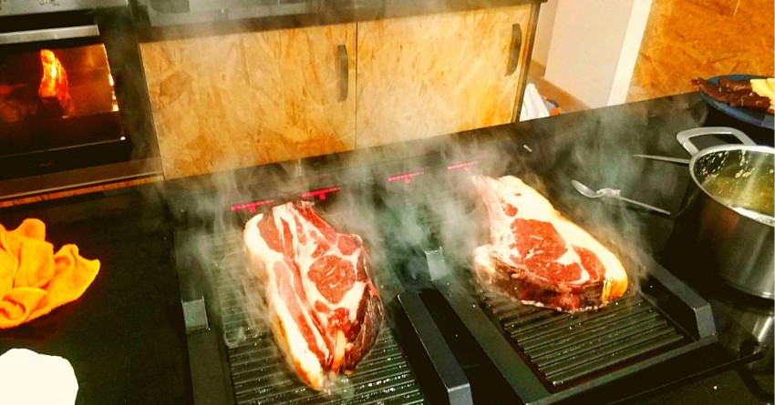 Chuletones de ternera a la parrilla con especias